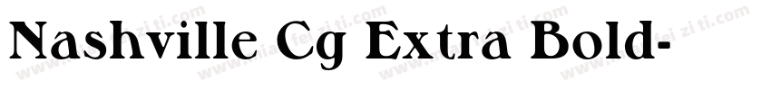 Nashville Cg Extra Bold字体转换